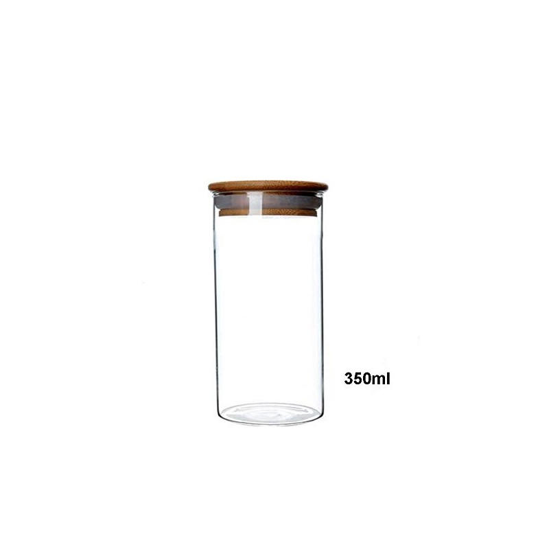2 Pcs (350ml/11.8oz) Clear Cylindrical Empty High Borosilicate Glass Bottle