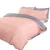 Brentfords Plain Dye Duvet Cover Quilt Bedding Set With Pillowcase,