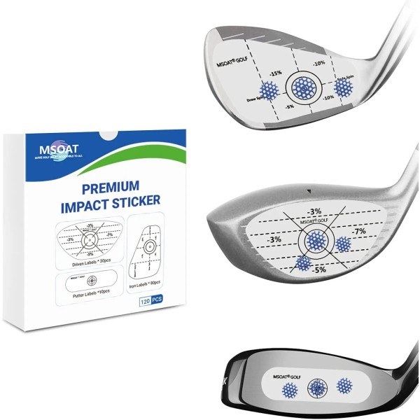 MSOAT Golf Impact Tape Labels, Self-Teaching Sweet Spot and Consistency