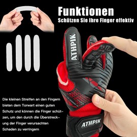 YUKOOL Goalkeeper Gloves Children and Teenagers, Football Gloves Children, Football Gloves with Holder, Goalkeeper Gloves with Finger Protection, Breathable, Safe 9