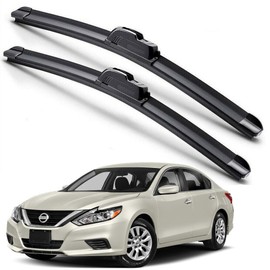 EZ Motoring For 2013-2018 Nissan Altima Windshield Wiper Blades J-HOOK Hybrid Silicone