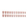 KAVI' S 24pcs French Tip Stick on Nails Cat Eye