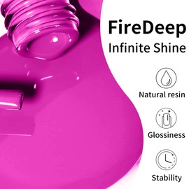 Firedeep 16ml Gel Nail Polish,Pastel Deep Purple Color Soak Off UV LED Nail Gel Polish Spring Summer Manicure Salon DIY at Home 1Pcs