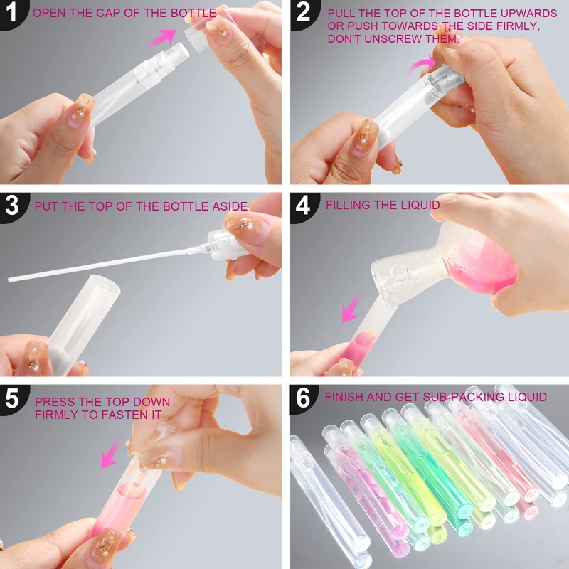 Teenitor Mini Spray Bottle, 20 Pack 10ml Perfume Bottle Empty,