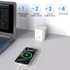 ANNQUAN 3.15" Pop Up Countertop Outlet Wireless Charger 65W USB