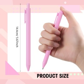 Fulmoon 50 Pcs Ballpoint Pens Bulk Retractable Comfortable Writing Pens Cute Christmas Back to School Supplies in Medium Point 1.0 mm for Teacher Student Baby Shower (Light Pink)