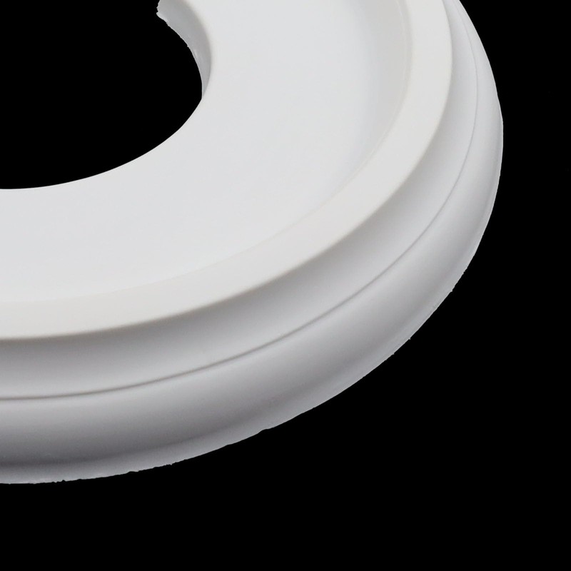Semetall 2Pcs Lighting PU Ceiling Medallion,White Ceiling Medallion 10 inches