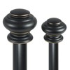 Decopolitan Urn Telescoping Double Drapery Rod Set, 36-72", Antique Bronze