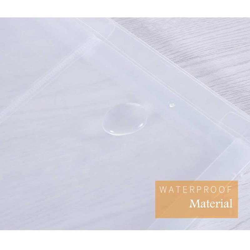 YOAVIP 9x12 A4 Clear Zip Plastic Wallet Envelopes File Document