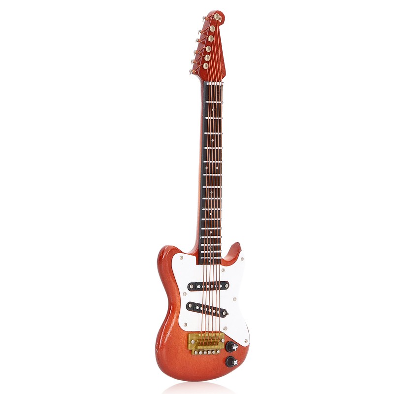 5.9in Mini Guitar Model Delicate Miniature Musical Instrument Guitar Model