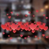 Valentine's Day Window Decorations - Red Hearts Border Window Cling
