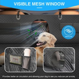 Moysoon Dog Hammock for Car Backseat - Heavy Duty Medium Size fits Cars, SUV, and Mid-Size Trucks - Waterproof Dog Car Seat Cover for Back Seat - Machine Washable