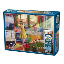 Cobble Hill 500 Piece Puzzle - Apple Pie Kitchen - Sample Poster Included