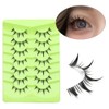 7 Pairs Cartoon Eyelashes and Clear Bands, Japanese Anime Cosplay