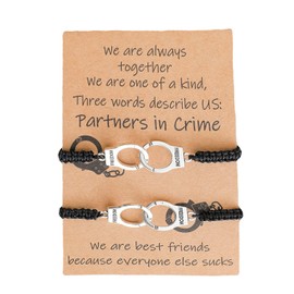 tenghong2021 Friendship Bracelets Best Friend Birthday Gifts Matching Long Distance Bracelet for Sister-HandcuffS