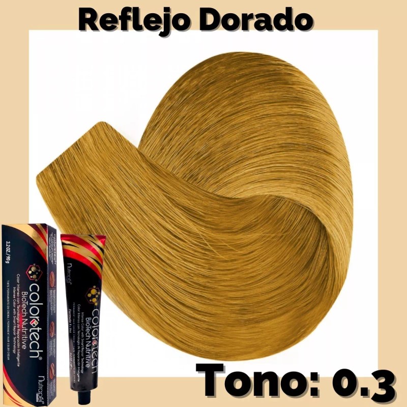 Nutrapel Color Tech Tinte Cabello Tono Chromo 0.3 Oro Reflejo