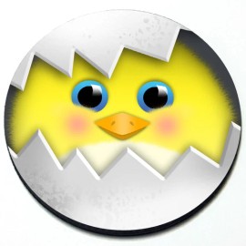 Artistic Reflection Hatching Chick - Easter Spring Cute Magnetic Grill Grille Badge for MINI Cooper