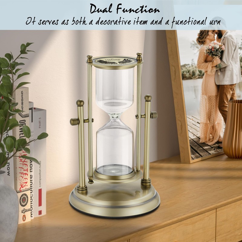 Abooxiu Rotating Hourglass Cremation Urns for Adults - Memorial Keepsake