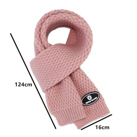 Mskikefly Knit Hat, Gloves, Scarf, 3-Piece Set, Kids, Toddler, Kids, 2-6 Years, Fluffy, Warm Hat, Neck Warmer, Set for Boys, Girls, Christmas, Birthday, Gift, Celebration, Cold and Windproof, Pink