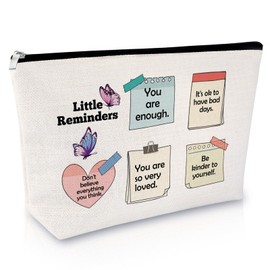 Inspirational Sobriety Gifts for Women Birthday Mental Health Gifts for Her Friends Cosmetic Bag Friendship Encouragement Christmas Graduation Presents for Daughter Sister Niece Zipper Travel Pouch