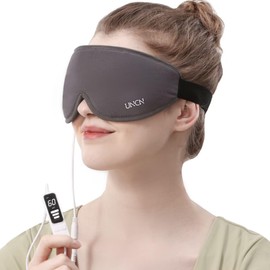 UNCN Heated Eye Mask with Washable Cover, Electric USB Eye Mask for Sleeping - Blindfold, Keep Warm for Relieve Dry Eye Syndrome, Dark Circles and Blepharitis