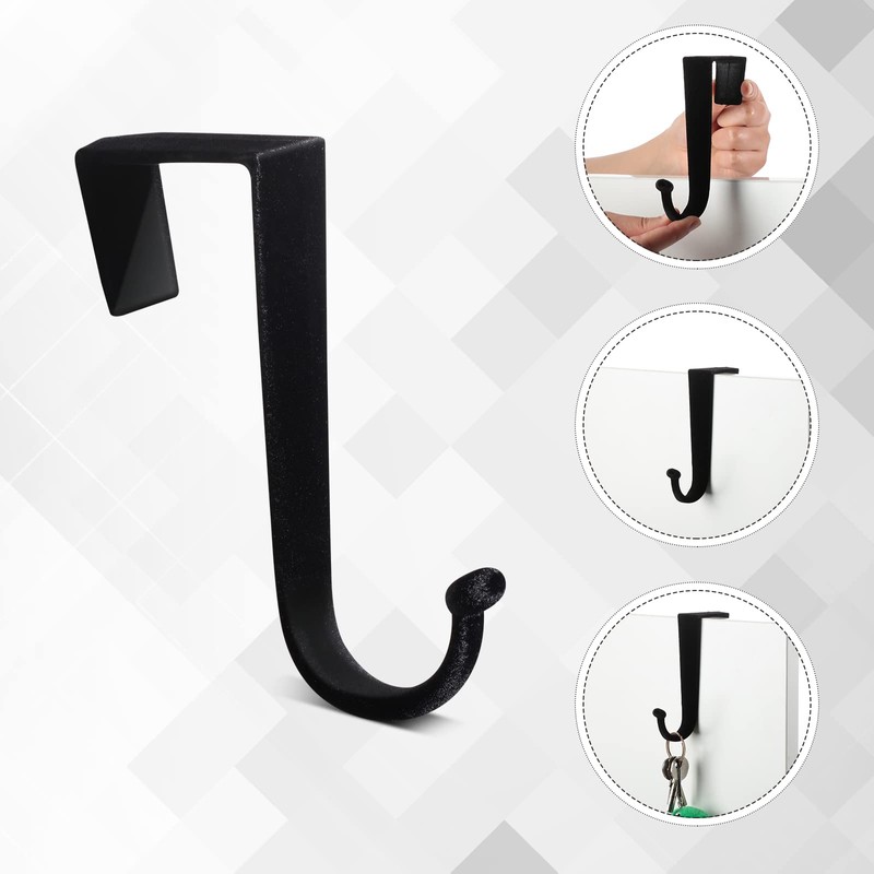 Amyhill 6 Pcs Over The Door Hook Flocked Door Hooks