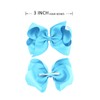 3 Inch White Hair Bow Clips for Girls - Set