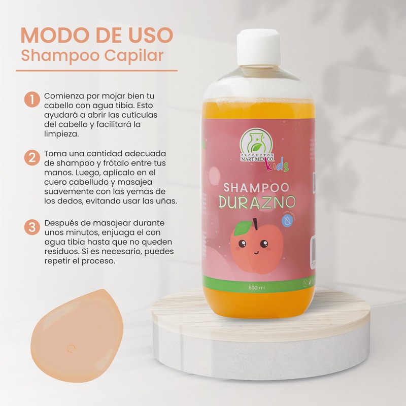Shampoo De Durazno Kids Cero Lágrimas Productos Mart Mexico 500