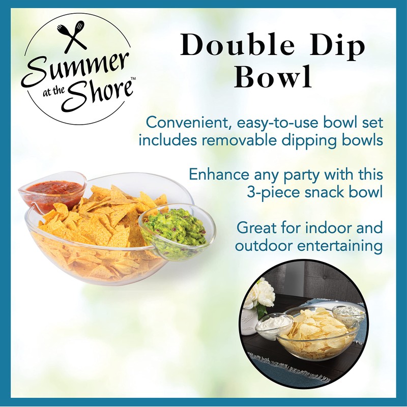 Summer at the Shore Double Dip Bowl Set, 3 Quart