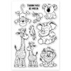 GLOBLELAND Wild Animals Clear Stamps Elephant Lion Giraffe Silicone Clear