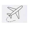 'Travel Airplane' Temporary Tattoo - Water Resistant, Skin-Safe, Non-Toxic Transfer