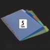 BAZIC Binder Dividers w/ 5 Insertable Color Tabs, 11 Hole
