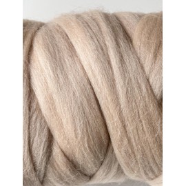 Kondoos Colored Natural Wool roving, 1 lb. Best Wool for Needle Felting, Wet Felting, handcrafts and Spinning. (Cream Beige)