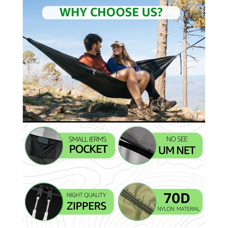 Sunyear Camping Hammock with Net - Double&Single Hammock with House-Like