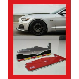 Mustang 2x Mustang Roush P-51 Style Jet Symbol Side Fender Emblem Badge Decal Logo