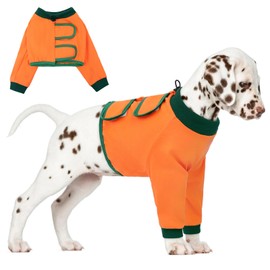 AOFITEE Dog Recovery Suit for Front Legs, Breathable Leg Sleeve Right Left Thigh, Anti-Licking Wounds Sleeves Dog Elbow Brace Protector, Leg Cover for Joint Pain Great Cone Alternative Orange S