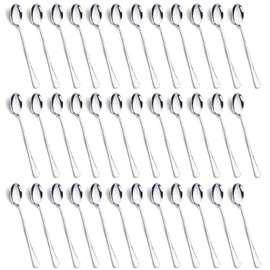 Latte Spoons Set of 36, (19.5cm/7.7inch), Joeczo Stainless Steel Long Teaspoons Set for Sundae/Tea/Ice Cream, Dishwasher Safe, Teaspoons for Home, Kitchen or Restaurant