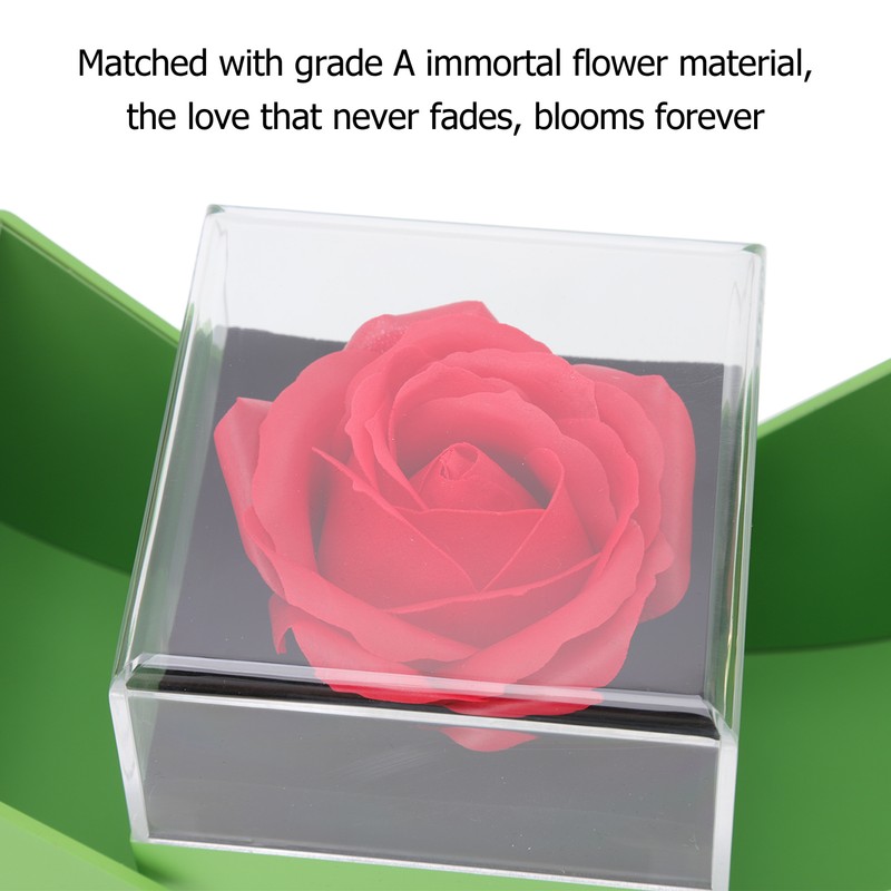 Rose Jewelry Box Apple Rose Shape Acrylic Jewelry Gift Box