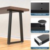 Heavy Duty 28" Black Steel Metal Trapezoid Table Legs, Tall