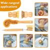 SAMEBUTECO Bamboo Dish Brushes Sets 4 Tools in One Kitchen