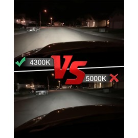 AUGREX 4300K PSX24W 2504 LED Fog Light Bulbs, Halogen Headlight Bulb Daytime Running Lamps DRL Headlights DC12V 24W, 2PACK