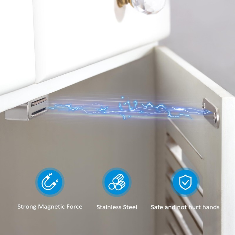 whitesnow Magnetic Cabinet Latch Metal Magnet Door Catch Closure Hardware