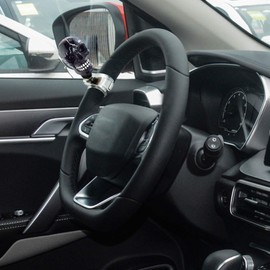 Arenbel Skull Steering Wheel Booster Brody Assist Knob Car Turning Spinner Power Handle Fit Most Vehicles Trucks Boats, Black
