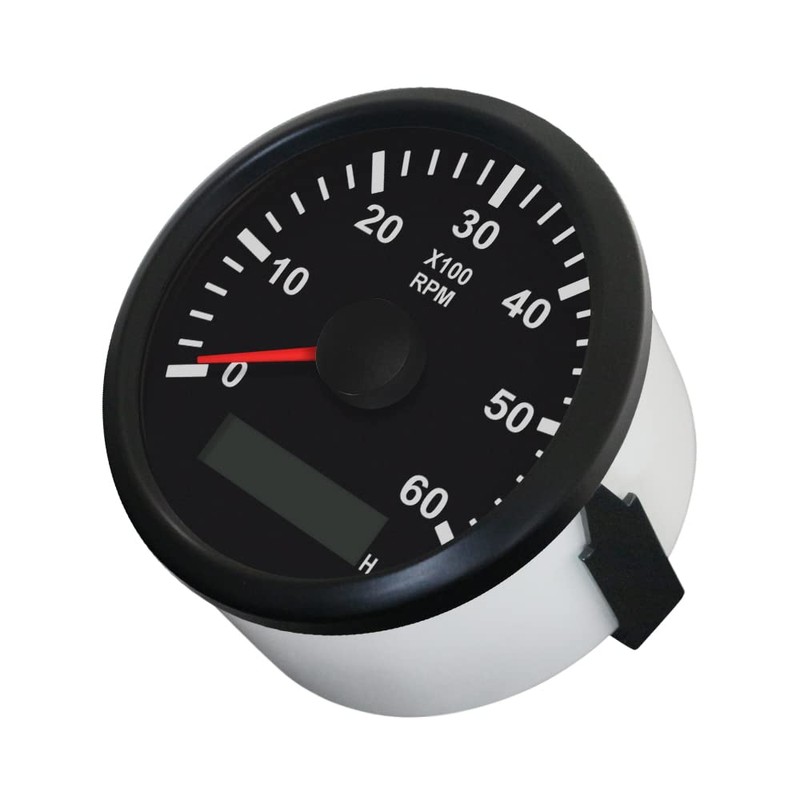 ELING Tachometer/Tachometer/Speedometer/Hour Meter for Car Truck Boat Yacht 0-6000RPM 85mm