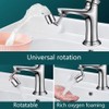 Rotatable Faucet Extender Aerator, 720° Faucet Aerator,Durable Splash Proof Faucet