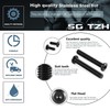 M8 x 16 mm, 10 tornillos hexagonales de cabeza plana,