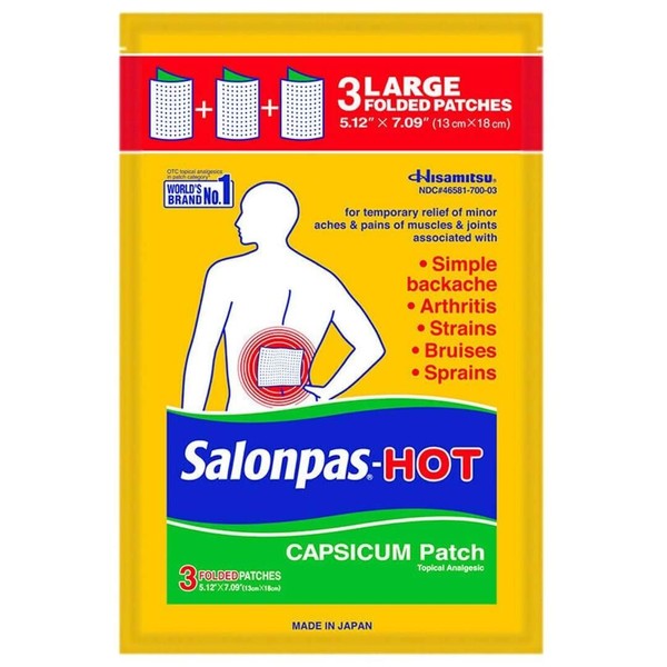 Salonpas-Hot Capsicum Patch 1 Each (Pack of 3)