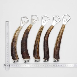 GTK - Geweihe & Trophäen KRUMHOLZ 1 x Bottle Opener with Stag Antlers Rod Stag Horn Handle with End Cap Decoration Bavarian Crest