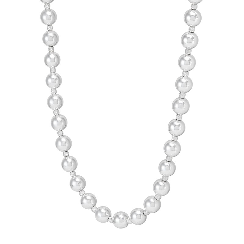 Silpada 'Urban Chic' Sterling Silver Hematite Beaded Necklace, 18" +