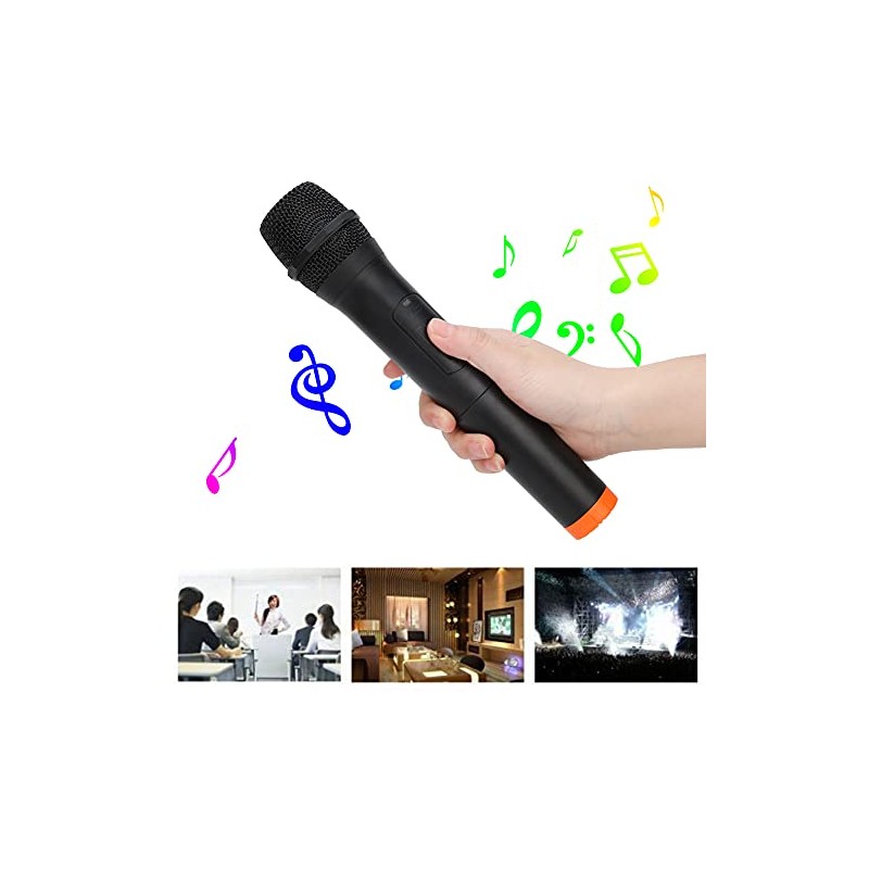 Micrófono de Mano, VHF Micrófono Inalámbrico Universal ABS Plástico Micrófono